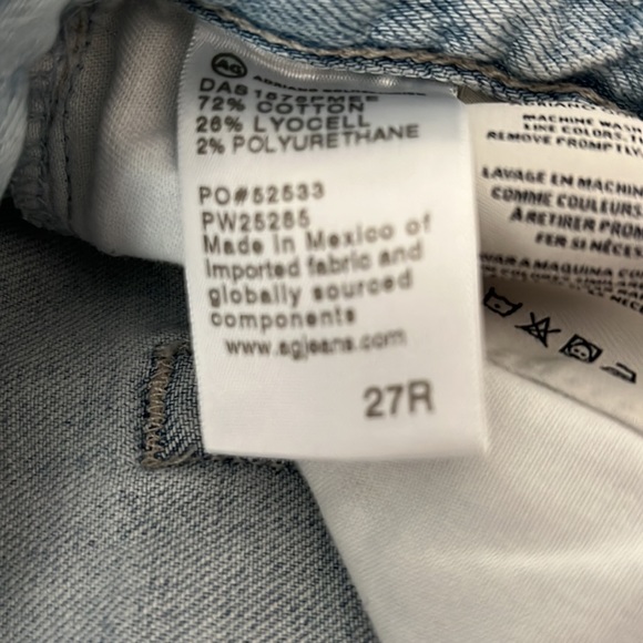 AG faded, distressed ‘Ex boyfriend slim’ in cloudy / faded blue. - Picture 9 of 9